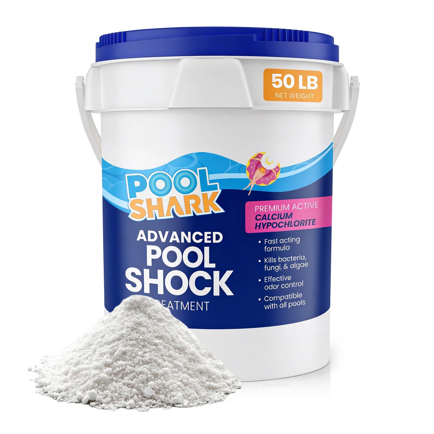 Calcium Hypochlorite Pool Shock – 50 lb Bucket