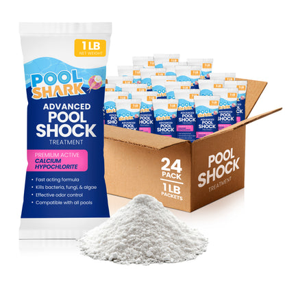 Calcium Hypochlorite Pool Shock – 24 × 1 lb Bags