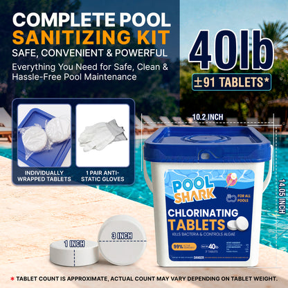 3" Chlorinating Tablets – 40 lb Bucket