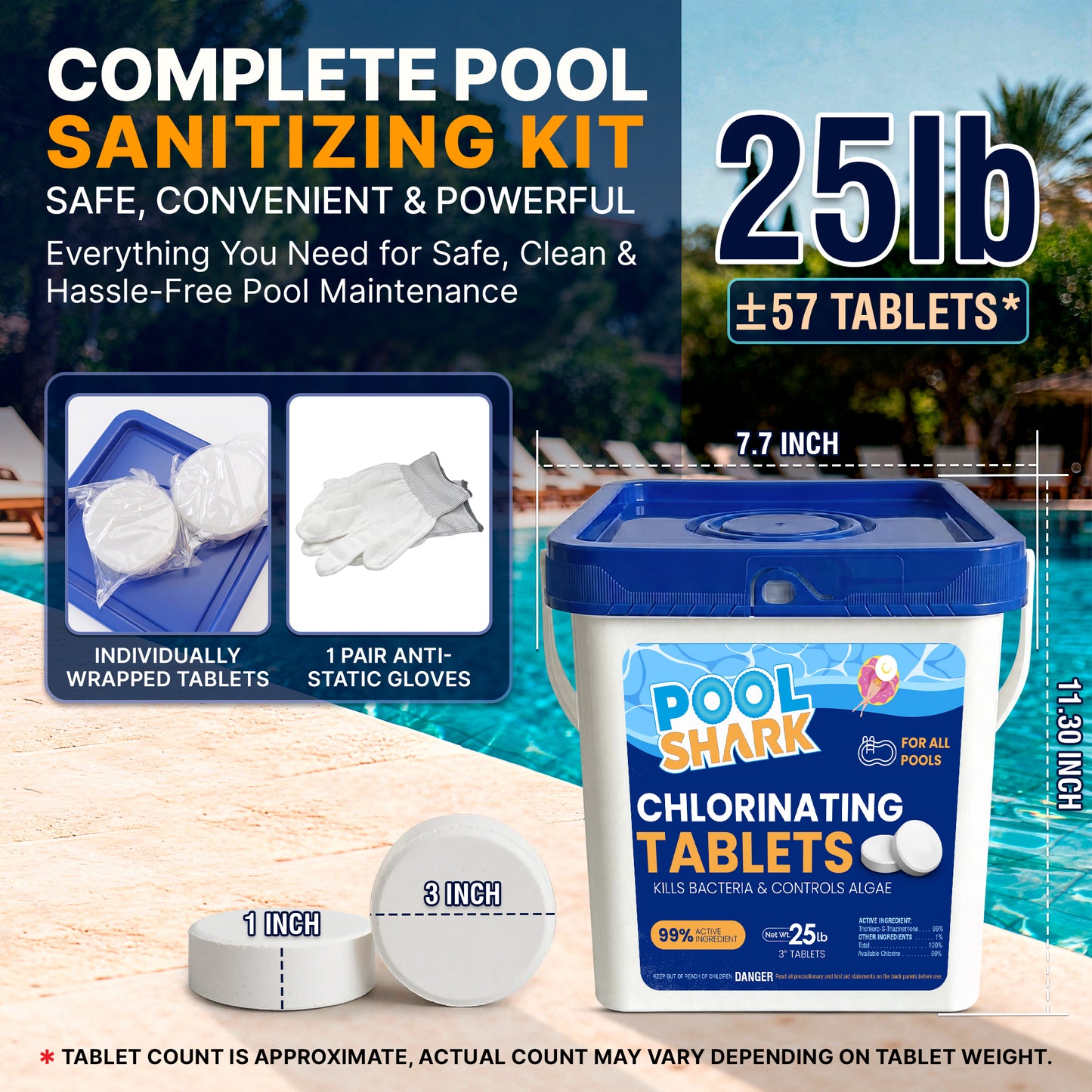 3" Chlorinating Tablets – 25 lb Bucket
