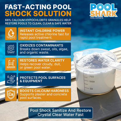 Calcium Hypochlorite Pool Shock – 50 lb Bucket