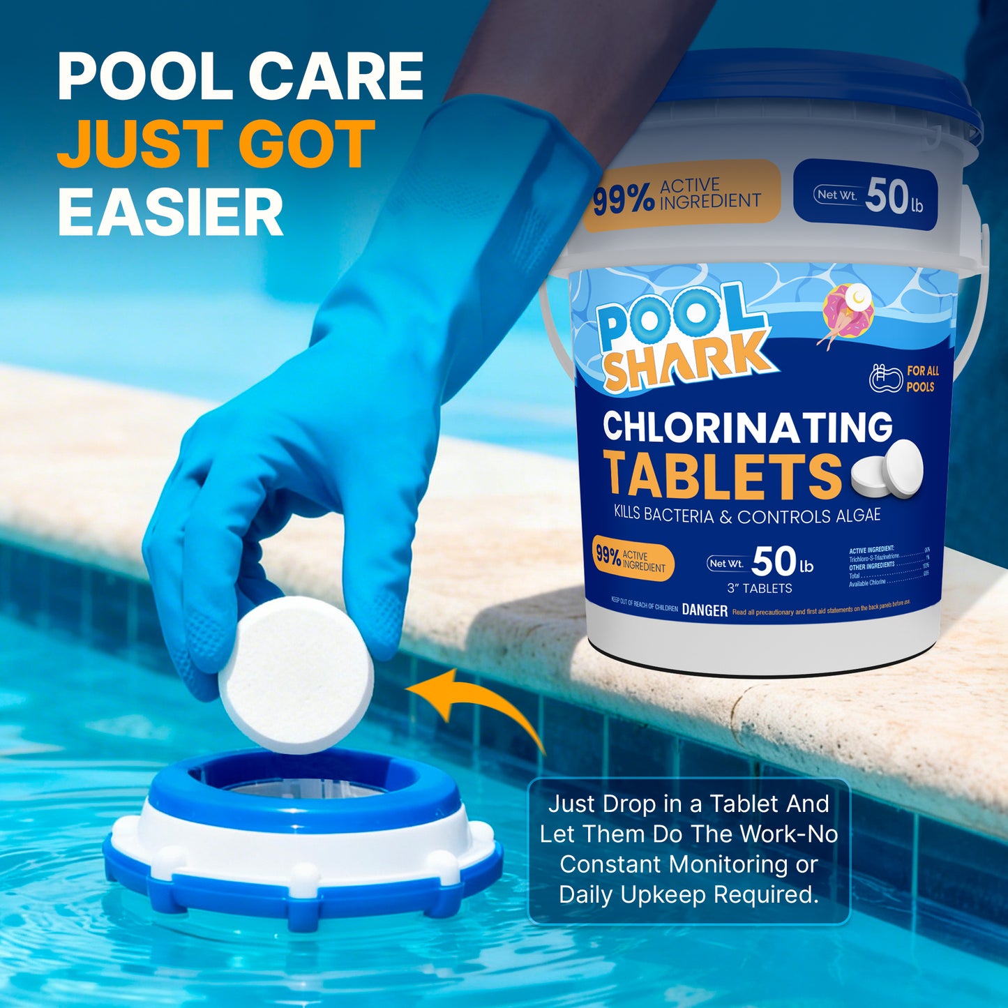3" Chlorinating Tablets – 50 lb Bucket