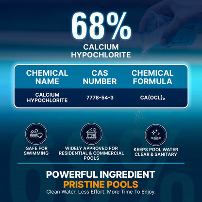 Calcium Hypochlorite Pool Shock – 50 lb Bucket